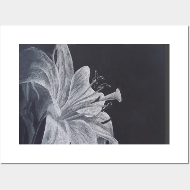 Flower charcoal drawing Wall Art by nghoangquang